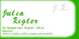julia rigler business card