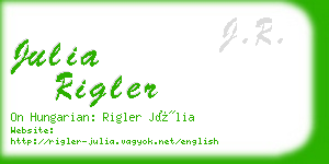 julia rigler business card